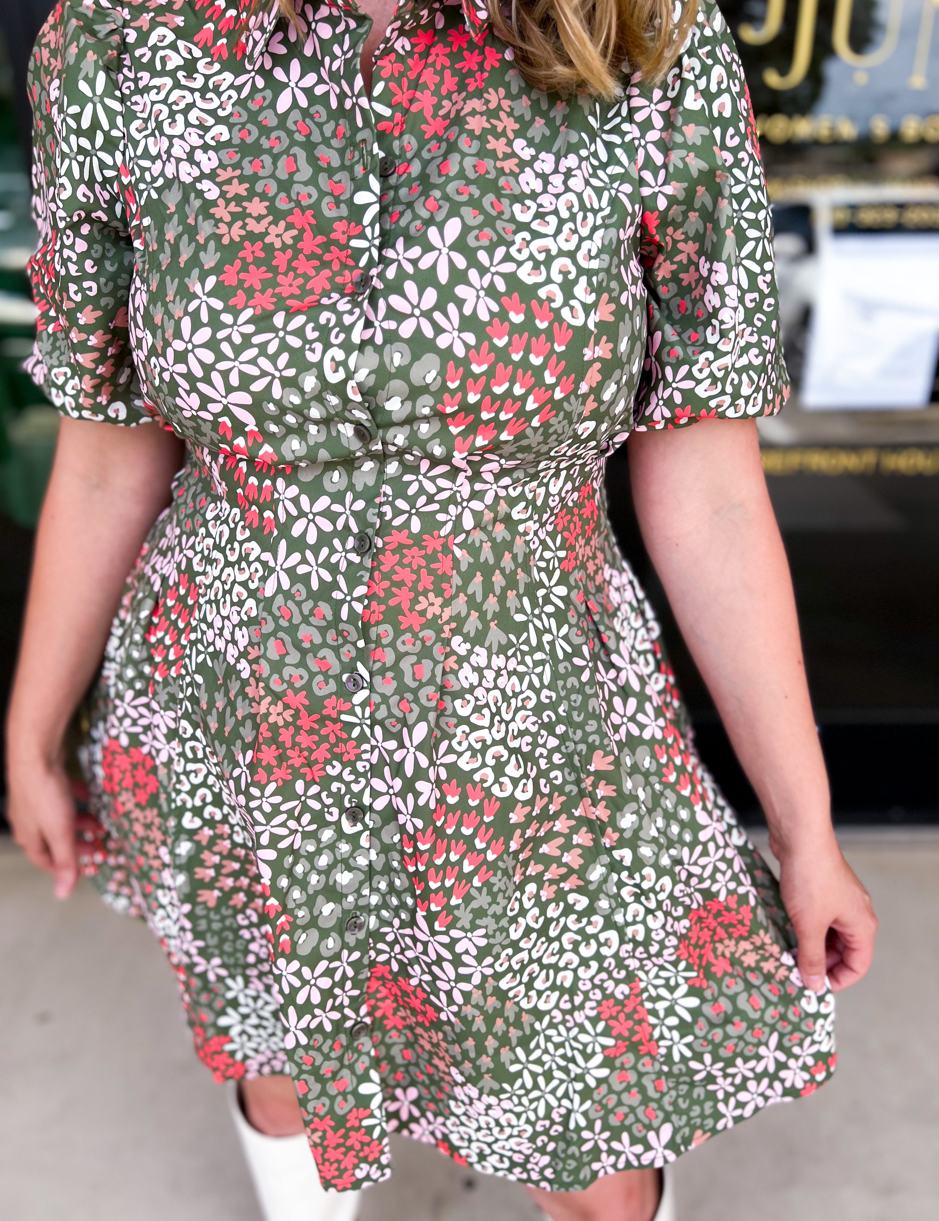 Mary Square - Rory Open Meadows Mini Dress-510 Mini-MARY SQUARE-July & June Women's Fashion Boutique Located in San Antonio, Texas