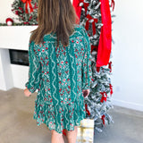 Mary Square - Natasha Ivy Green Mini Dress-510 Mini-MARY SQUARE-July & June Women's Fashion Boutique Located in San Antonio, Texas