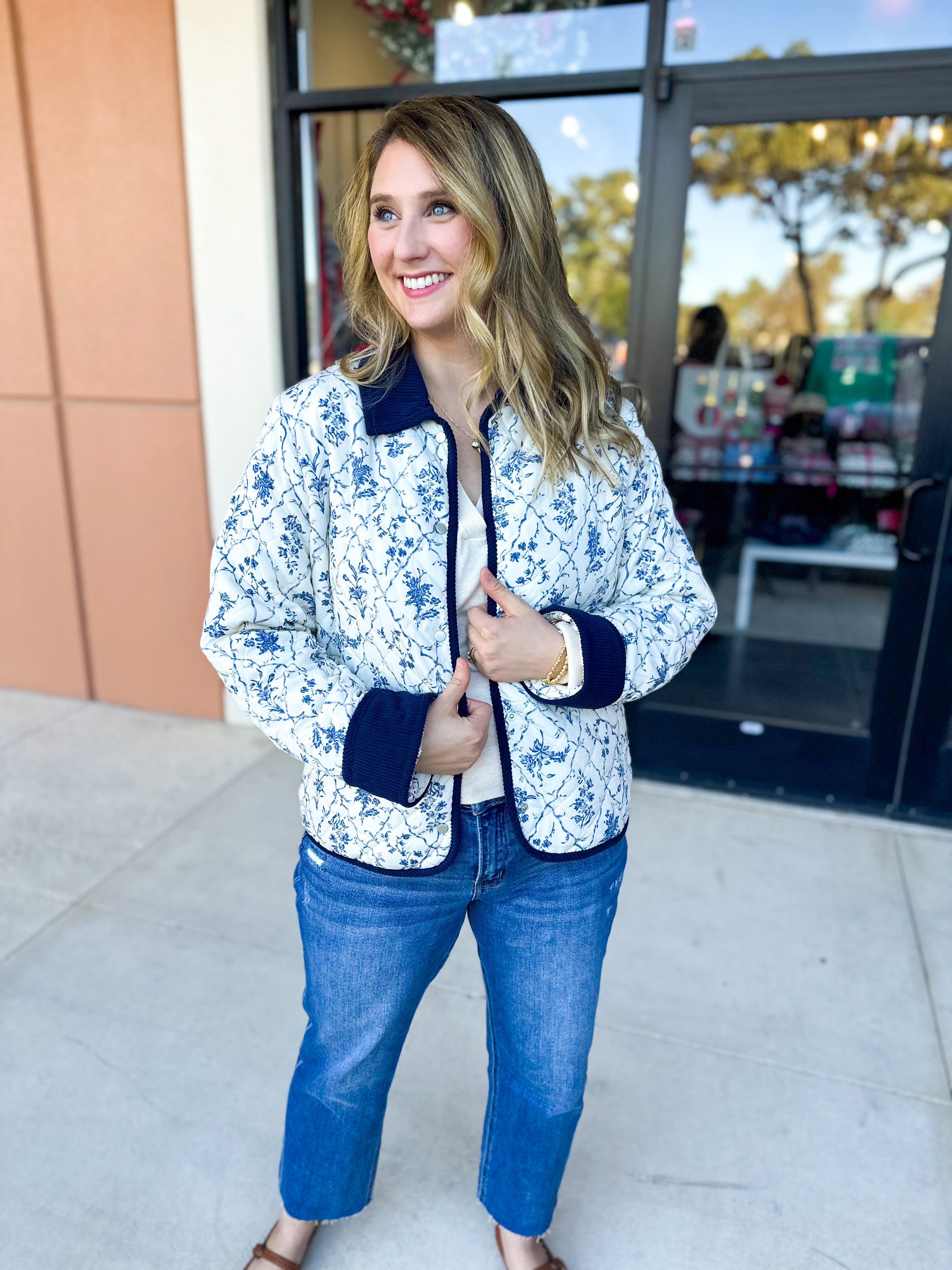 The Kacey Quilted Jacket-600 Outerwear-ENTRO-July & June Women's Fashion Boutique Located in San Antonio, Texas