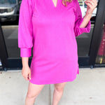 Mary Square - Hadley Mini Dress - Hot Pink-510 Mini-MARY SQUARE-July & June Women's Fashion Boutique Located in San Antonio, Texas