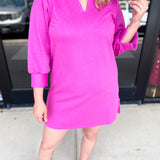 Mary Square - Hadley Mini Dress - Hot Pink-510 Mini-MARY SQUARE-July & June Women's Fashion Boutique Located in San Antonio, Texas