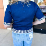 THML- Floral & Stripe Knit Top-230 Sweaters/Cardis-THML-July & June Women's Fashion Boutique Located in San Antonio, Texas