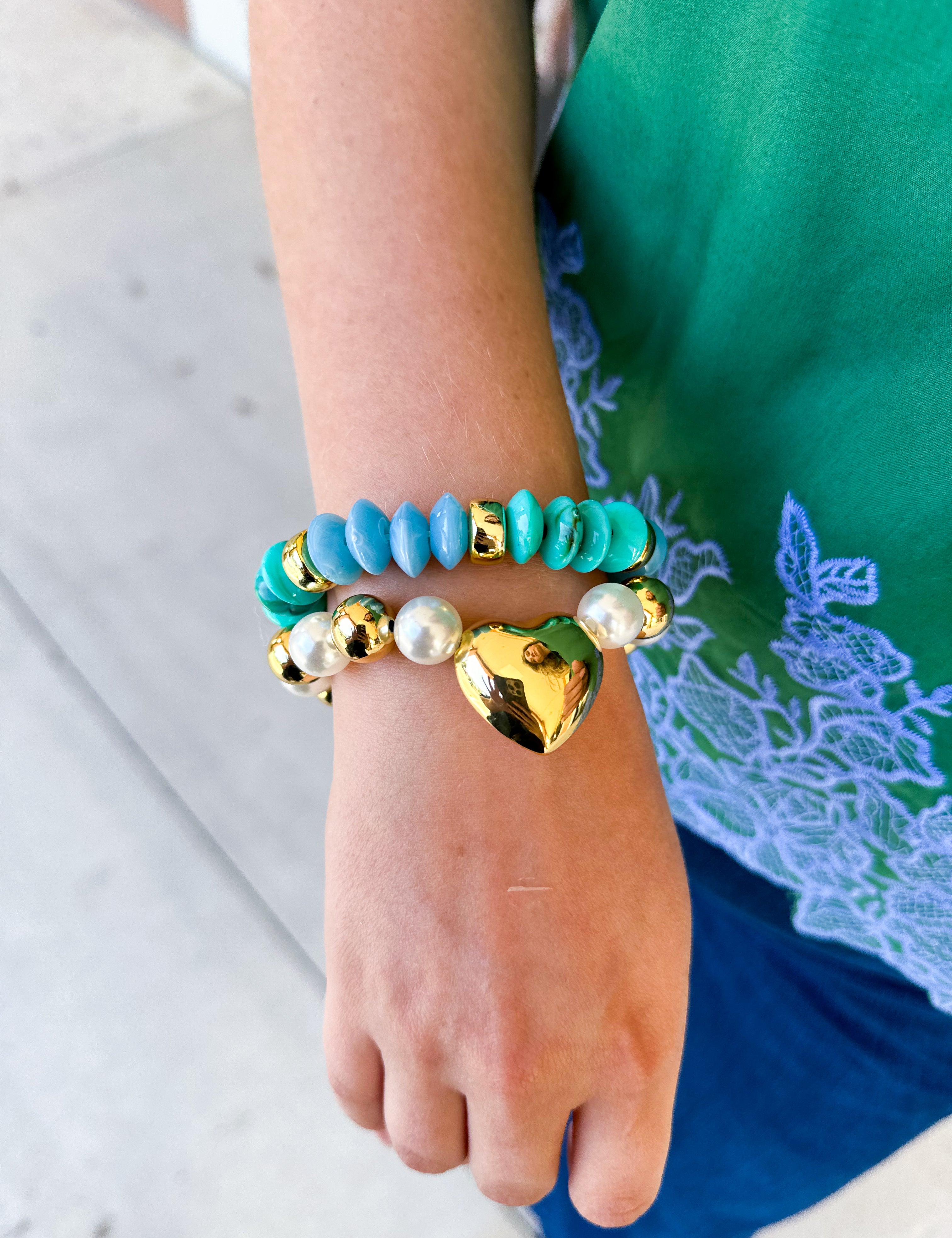 Treasure Jewels - Happy Dance Beaded Bracelet-110 Jewelry & Hair-Treasure Jewels-July & June Women's Fashion Boutique Located in San Antonio, Texas
