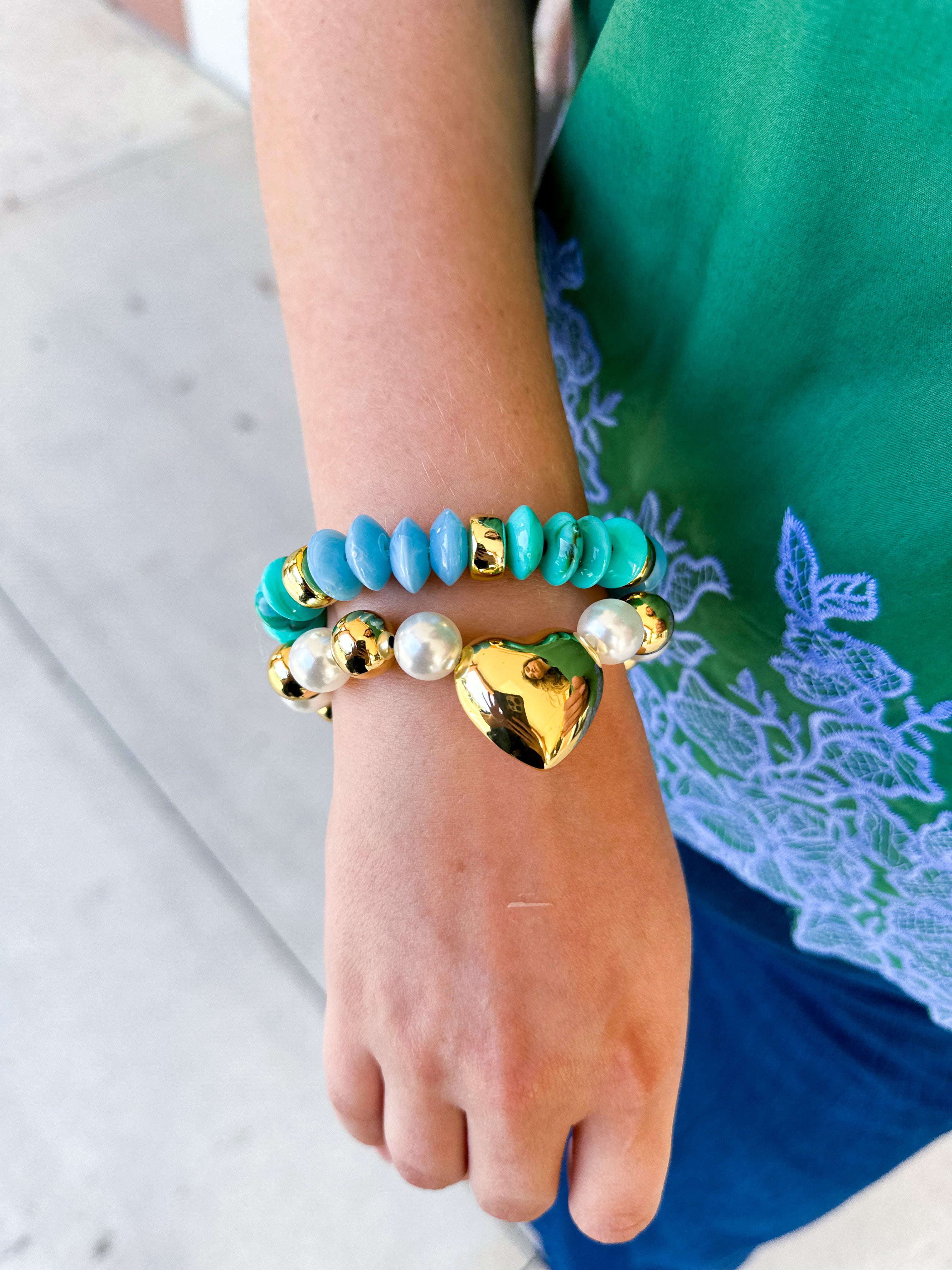 Treasure Jewels - Happy Dance Beaded Bracelet-110 Jewelry & Hair-Treasure Jewels-July & June Women's Fashion Boutique Located in San Antonio, Texas