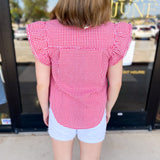 Sweet As Can Be Blouse - Red-200 Fashion Blouses-OLIVACEOUS-July & June Women's Fashion Boutique Located in San Antonio, Texas