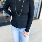 Kinsley Long Sleeve - Black-210 Casual Blouses-POLOGRAM-July & June Women's Fashion Boutique Located in San Antonio, Texas