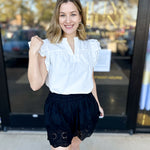 Classic Chic Blouse - Off White-200 Fashion Blouses-JODIFL-July & June Women's Fashion Boutique Located in San Antonio, Texas