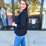 The Blair Blazer - Black-600 Outerwear-SKIES ARE BLUE-July & June Women's Fashion Boutique Located in San Antonio, Texas
