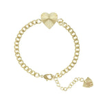 Natalie Wood - Adorned Heart Chain Bracelet Gold-110 Jewelry & Hair-Natalie Wood-July & June Women's Fashion Boutique Located in San Antonio, Texas