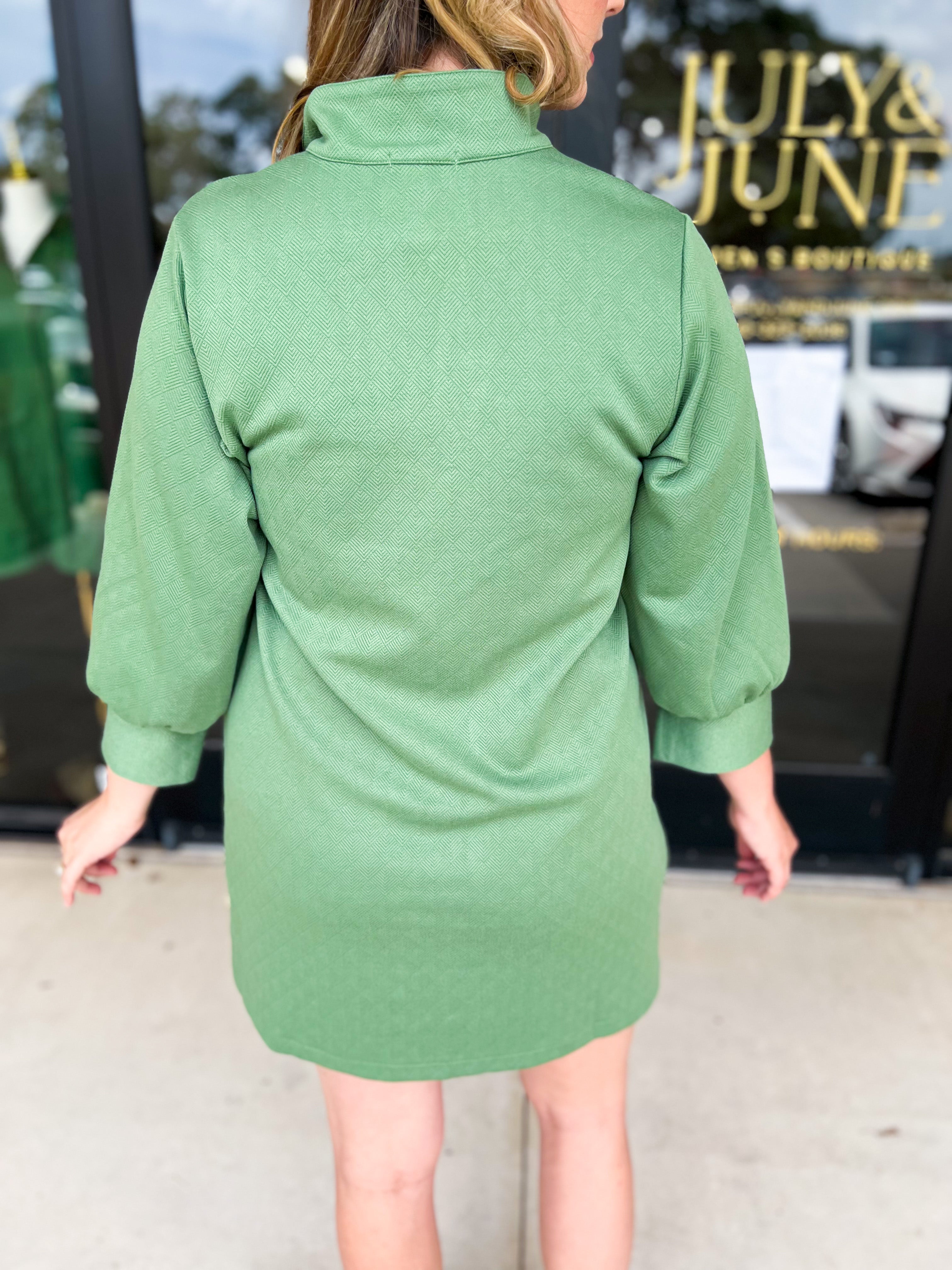 Mary Square - Hadley Mini Dress - Green-510 Mini-MARY SQUARE-July & June Women's Fashion Boutique Located in San Antonio, Texas