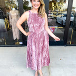 Blush Velvet Midi Dress-500 Midi-POLOGRAM-July & June Women's Fashion Boutique Located in San Antonio, Texas