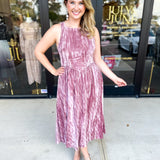 Blush Velvet Midi Dress-500 Midi-POLOGRAM-July & June Women's Fashion Boutique Located in San Antonio, Texas