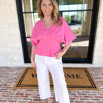 Elevated Chic Top - Pink-200 Fashion Blouses-ENTRO-July & June Women's Fashion Boutique Located in San Antonio, Texas