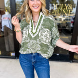 The Lettie Blouse-200 Fashion Blouses-ENTRO-July & June Women's Fashion Boutique Located in San Antonio, Texas