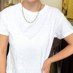 Boxy Short Sleeve Cotton Tee-210 Casual Blouses-BE COOL-July & June Women's Fashion Boutique Located in San Antonio, Texas
