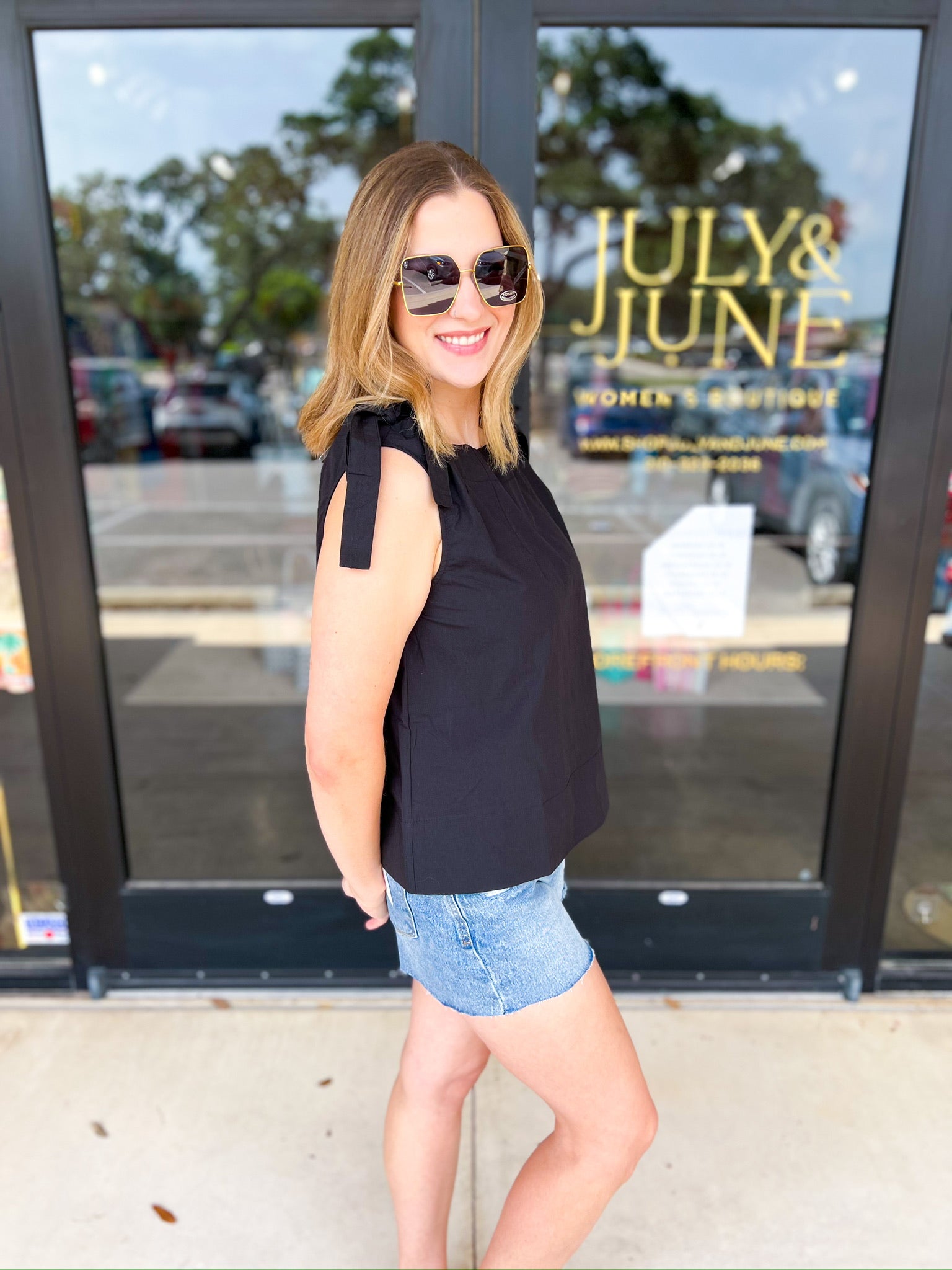 The Classic Cami - Black-200 Fashion Blouses-PINCH-July & June Women's Fashion Boutique Located in San Antonio, Texas