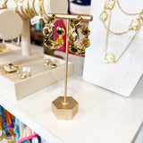 Easton Elle - Paradise Pearl Hoop Earrings - Tigers Eye-110 Jewelry & Hair-Easton Elle-July & June Women's Fashion Boutique Located in San Antonio, Texas
