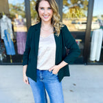 The Blair Blazer - Forrest-600 Outerwear-SKIES ARE BLUE-July & June Women's Fashion Boutique Located in San Antonio, Texas