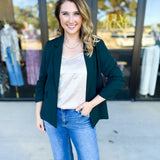 The Blair Blazer - Forrest-600 Outerwear-SKIES ARE BLUE-July & June Women's Fashion Boutique Located in San Antonio, Texas