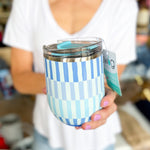 SWIG - Glacier Stripe Stemless Wine Cup-140 Gifts + Home-SWIG-July & June Women's Fashion Boutique Located in San Antonio, Texas