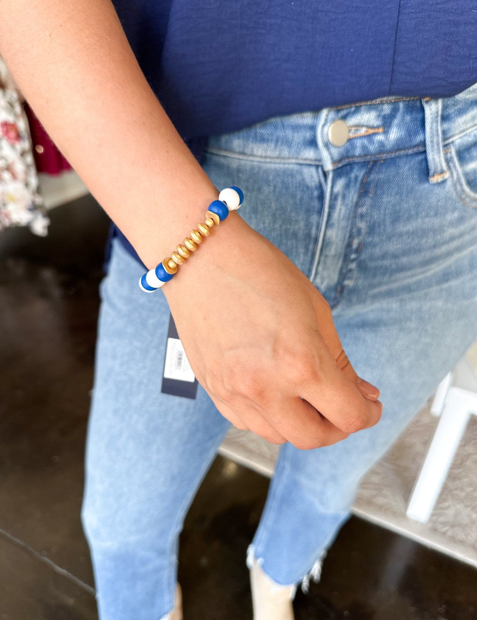 Michelle McDowell - Myles Bracelet - Blue & White-110 Jewelry & Hair-Michelle McDowell-July & June Women's Fashion Boutique Located in San Antonio, Texas
