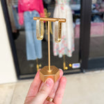 Natalie Wood - Strata Huggie Earrings - Gold-110 Jewelry & Hair-Natalie Wood-July & June Women's Fashion Boutique Located in San Antonio, Texas