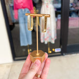 Natalie Wood - Strata Huggie Earrings - Gold-110 Jewelry & Hair-Natalie Wood-July & June Women's Fashion Boutique Located in San Antonio, Texas