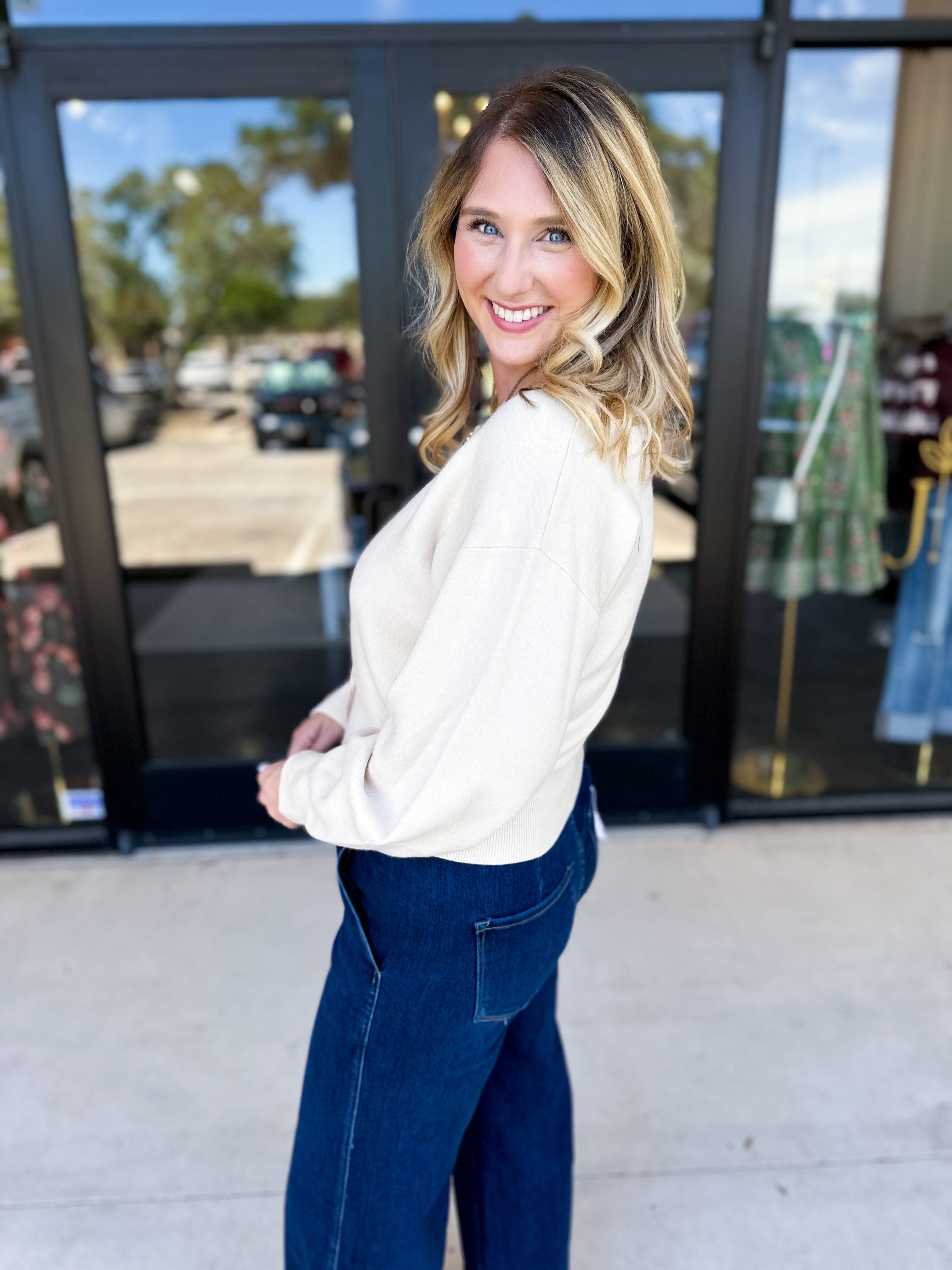 The Rose Cardigan-230 Sweaters/Cardis-ENTRO-July & June Women's Fashion Boutique Located in San Antonio, Texas