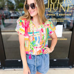 THML - In The City Blouse-200 Fashion Blouses-THML-July & June Women's Fashion Boutique Located in San Antonio, Texas