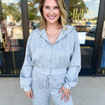 Soft Modal Hooded Jacket - Grey-300 Athleisure/Lounge-SKIES ARE BLUE-July & June Women's Fashion Boutique Located in San Antonio, Texas