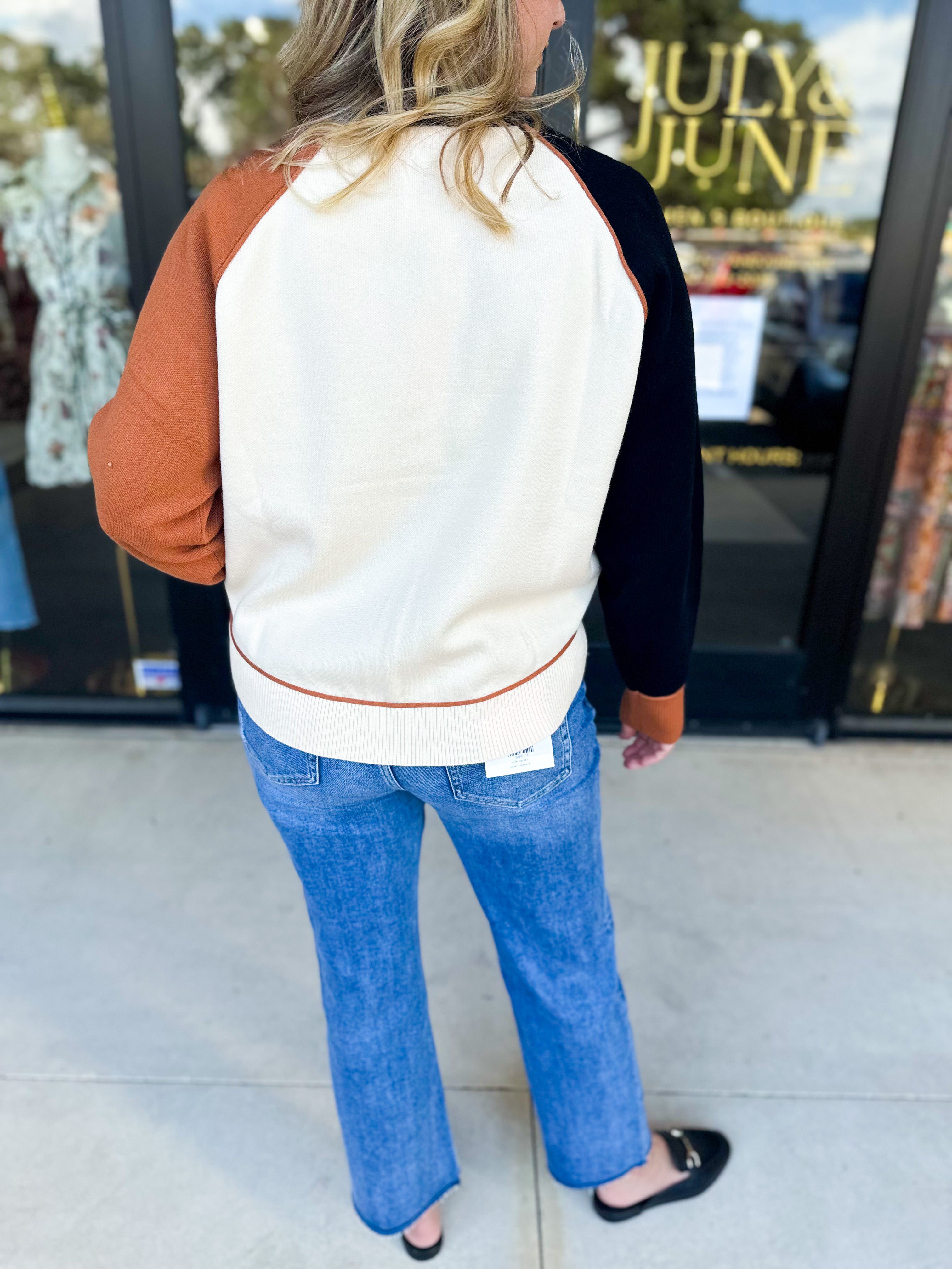THML - Colorblock Sweater-230 Sweaters/Cardis-THML-July & June Women's Fashion Boutique Located in San Antonio, Texas