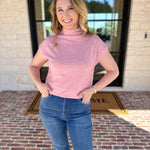Soft Bloom Everyday Knit Top - Light Pink-230 Sweaters/Cardis-ENTRO-July & June Women's Fashion Boutique Located in San Antonio, Texas