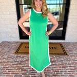 The Casual Cutie Midi Dress - Kelly Green-500 Midi-ENTRO-July & June Women's Fashion Boutique Located in San Antonio, Texas