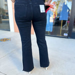 Vervet - High Rise Black & Pearl Studded Bootcut Jeans-400 Pants-VEVERT BY FLYING MONKEY-July & June Women's Fashion Boutique Located in San Antonio, Texas