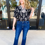 The Frankie Blouse - Black-200 Fashion Blouses-ENTRO-July & June Women's Fashion Boutique Located in San Antonio, Texas