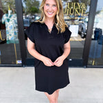 The Comfy Travel Midi Dress - Black-510 Mini-ENTRO-July & June Women's Fashion Boutique Located in San Antonio, Texas