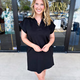 The Comfy Travel Midi Dress - Black-510 Mini-ENTRO-July & June Women's Fashion Boutique Located in San Antonio, Texas