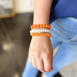 Michelle McDowell - Bracelet Set - Orange & White-110 Jewelry & Hair-Michelle McDowell-July & June Women's Fashion Boutique Located in San Antonio, Texas