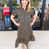 Floral Preppy Midi Dress-500 Midi-ENTRO-July & June Women's Fashion Boutique Located in San Antonio, Texas