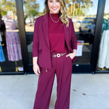 The Blair Blazer - Wine-600 Outerwear-SKIES ARE BLUE-July & June Women's Fashion Boutique Located in San Antonio, Texas