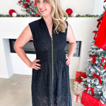 Elegant Lace Midi Dress - Black-500 Midi-FATE-July & June Women's Fashion Boutique Located in San Antonio, Texas