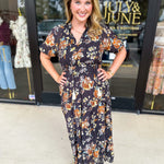 THML - Elise Garden Midi Dress-500 Midi-THML-July & June Women's Fashion Boutique Located in San Antonio, Texas