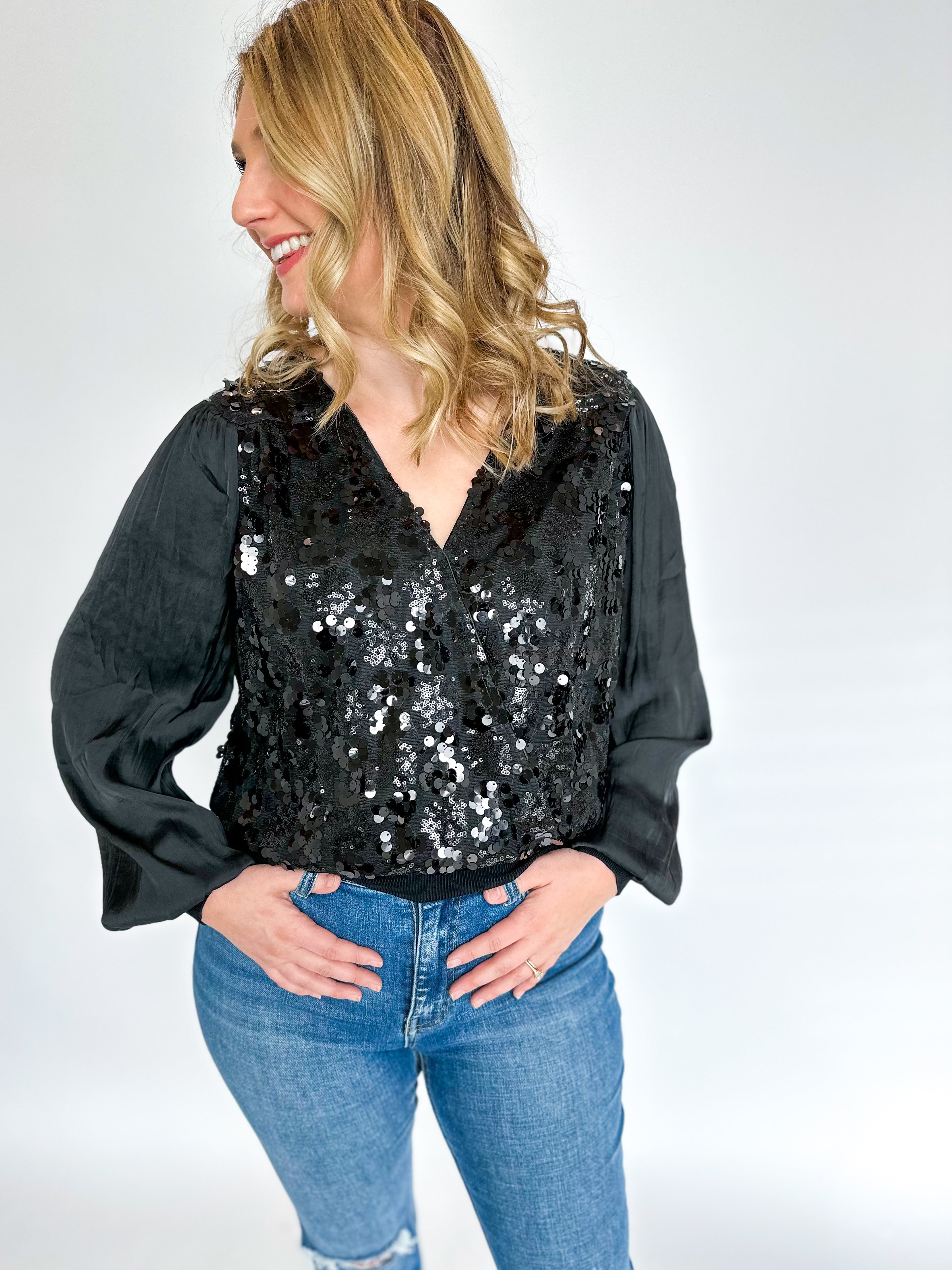 Life Of The Party Blouse-200 Fashion Blouses-CURRENT AIR CLOTHING-July & June Women's Fashion Boutique Located in San Antonio, Texas