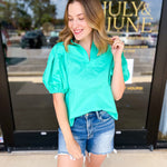 Simply Sweet Blouse - Spearmint-200 Fashion Blouses-PINCH-July & June Women's Fashion Boutique Located in San Antonio, Texas