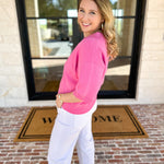 The Go-To Girl Sweater Top - Pink-230 Sweaters/Cardis-ENTRO-July & June Women's Fashion Boutique Located in San Antonio, Texas