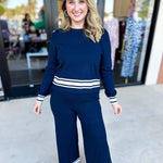 Sporty Knit Set-300 Athleisure/Lounge-SKIES ARE BLUE-July & June Women's Fashion Boutique Located in San Antonio, Texas