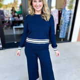 Sporty Knit Set-300 Athleisure/Lounge-SKIES ARE BLUE-July & June Women's Fashion Boutique Located in San Antonio, Texas