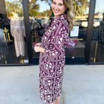 The Wrenlee Wrap Midi Dress - Wine-500 Midi-POLOGRAM-July & June Women's Fashion Boutique Located in San Antonio, Texas