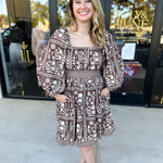 The Wrenlee Mini Dress - Chocolate Brown-510 Mini-POLOGRAM-July & June Women's Fashion Boutique Located in San Antonio, Texas