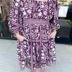 The Wrenlee Mini Dress - Wine-510 Mini-POLOGRAM-July & June Women's Fashion Boutique Located in San Antonio, Texas